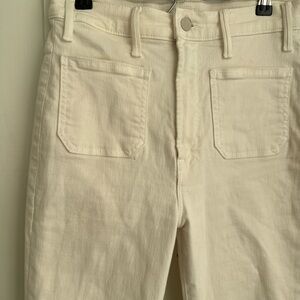 MOTHER Hustler Patch Pocket Cream Puff Denim Pants